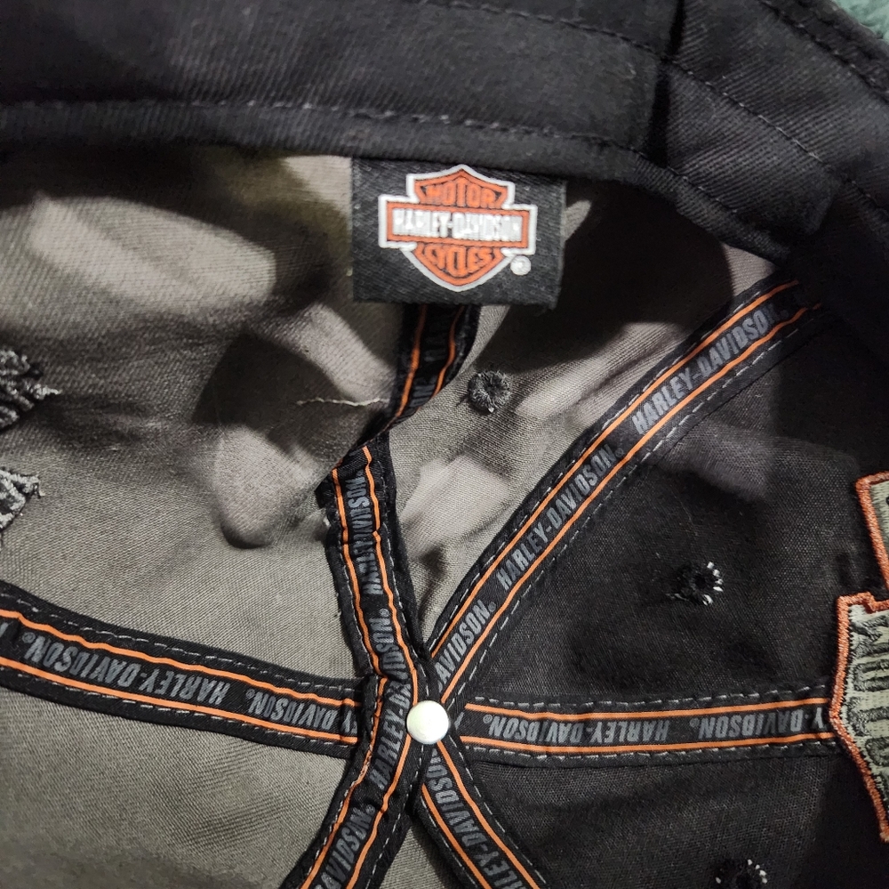 Harley-Davidson Cycles Gray and Orange Hat - Picture 4 of 9